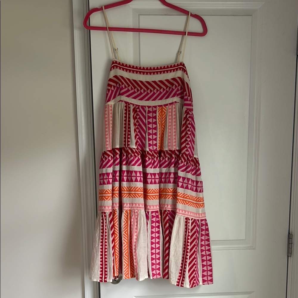 Devotion TWINS Pink and Orange Patterned Dress